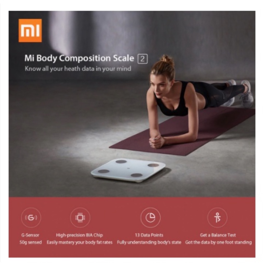 ๑ №Original XiaoMi Body Fat Scale 2 Digital Human Weight Scales Floor