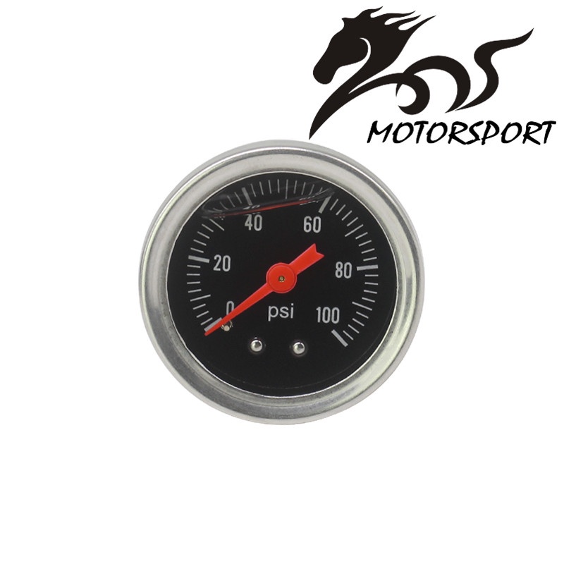 Fuel Pressure Regulator gauge 0100 PSI / bar Liquid Fill chrome fuel
