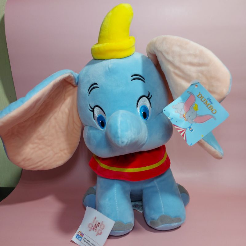 Disney — Dumbo — Baby Blue Elephant with big ears — Plush Stuffed Toy