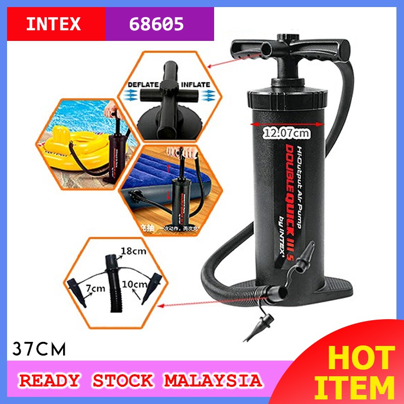 INTEX 68605 Double Quick Hand Pump Manual Hand Air Pump Shopee