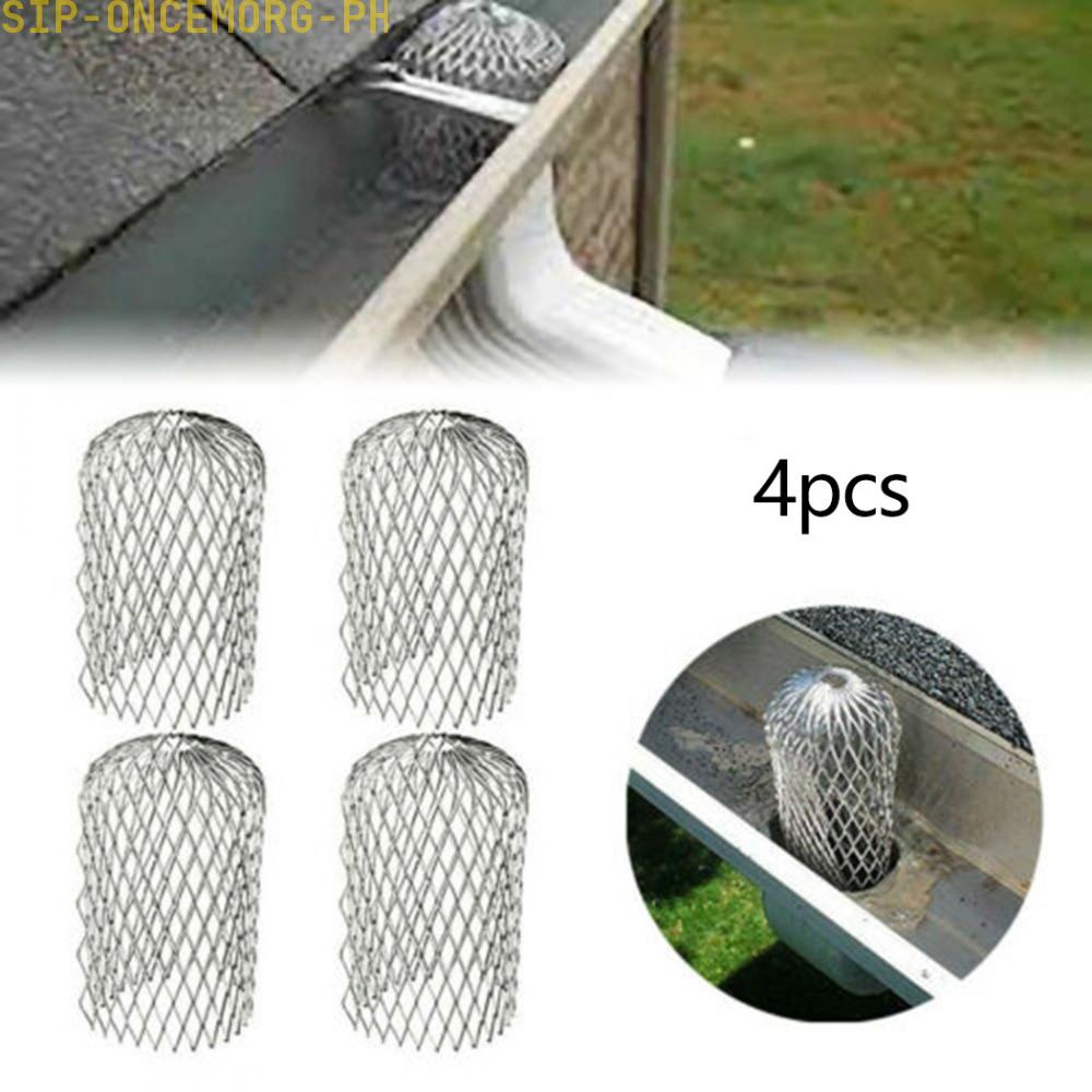 4 X Mesh Metal Gutter Downspout Guard Leaf Rain Filter Gutter Screen