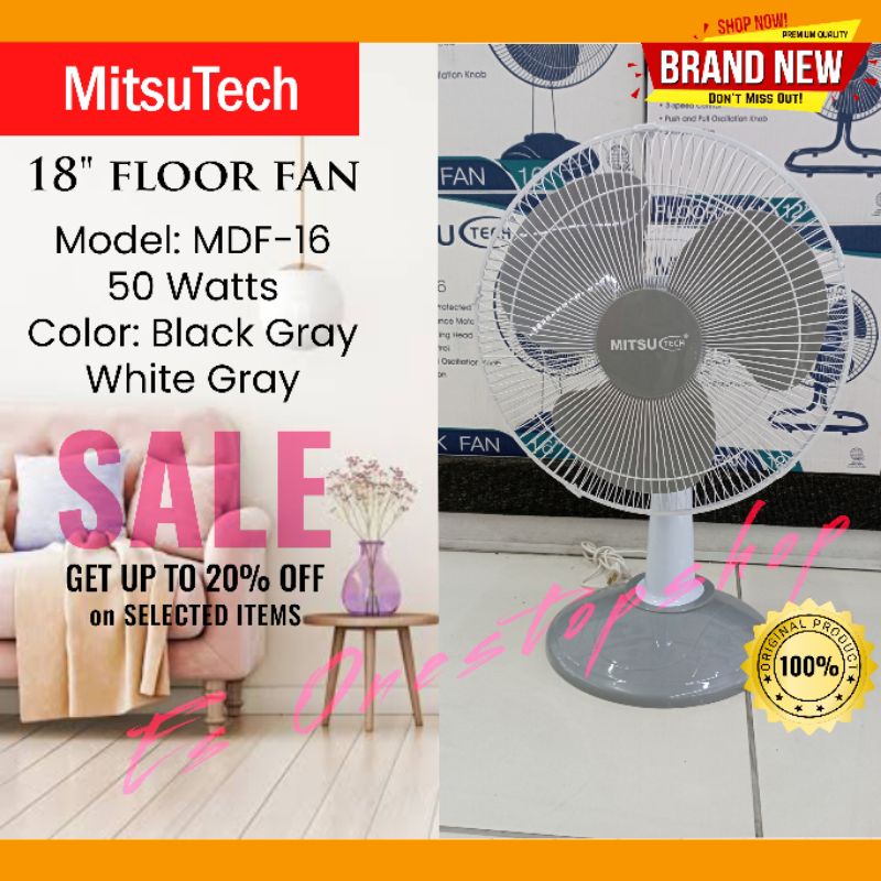 Mitsu Tech MDF 16 Desk Fan Shopee Philippines