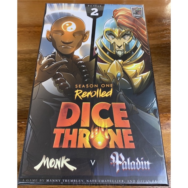 Dice Throne Season One Rerolled Monk v. Paladin Authentic Board Game