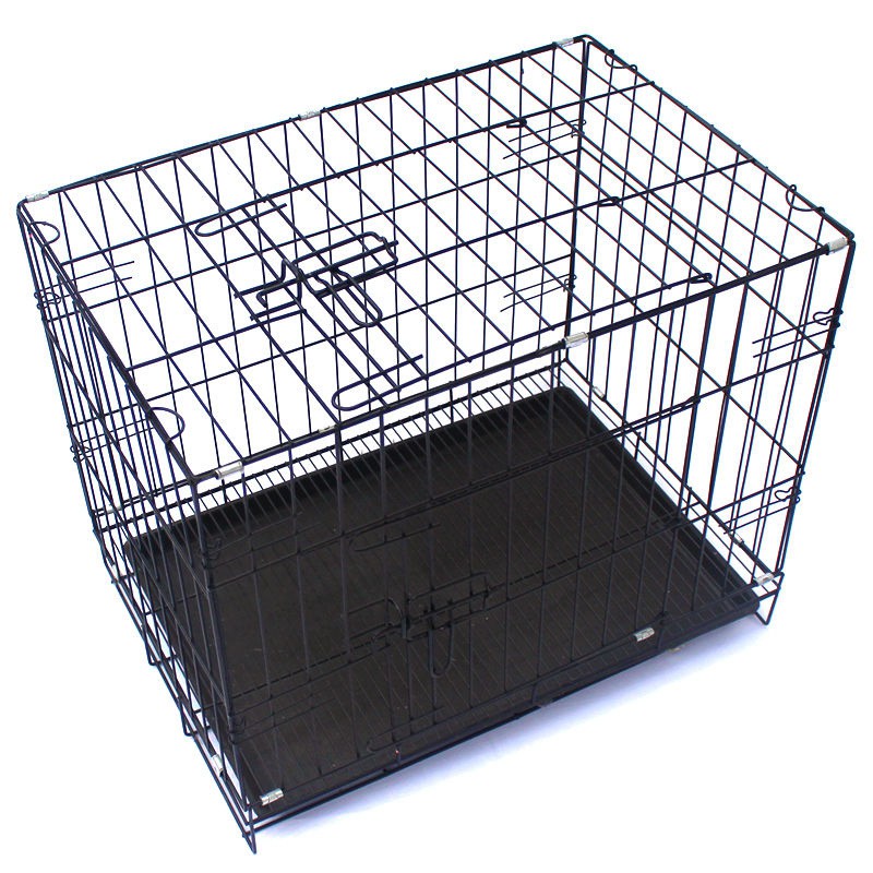 SMALL Dog Cage Single Door Folding Metal Dog Crates(Fully Equipped