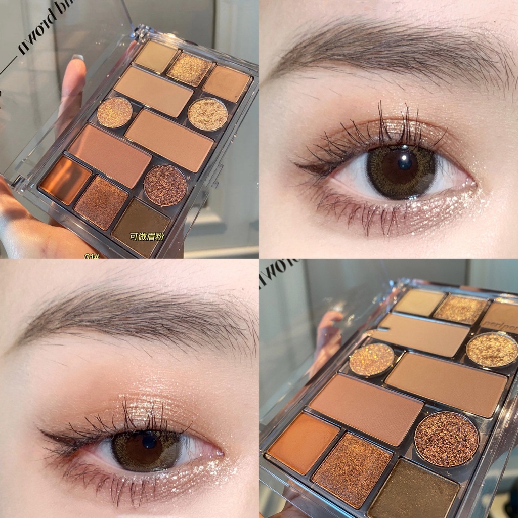 12 Colors Eyeshadow Earth Color Palette HighValue Milk Tea Pearlescent