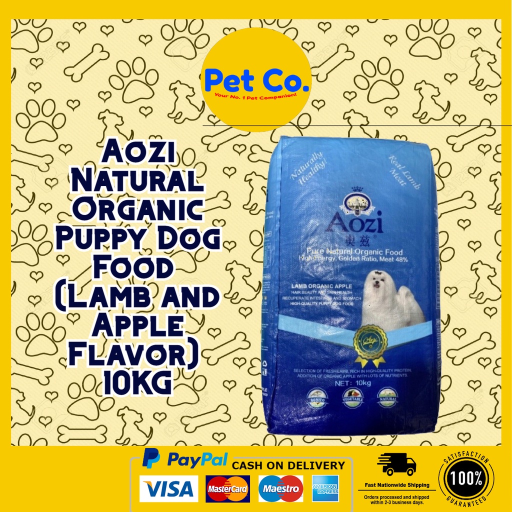 Aozi Natural Organic Puppy Dog Food (Lamb and Apple Flavor) 10KG