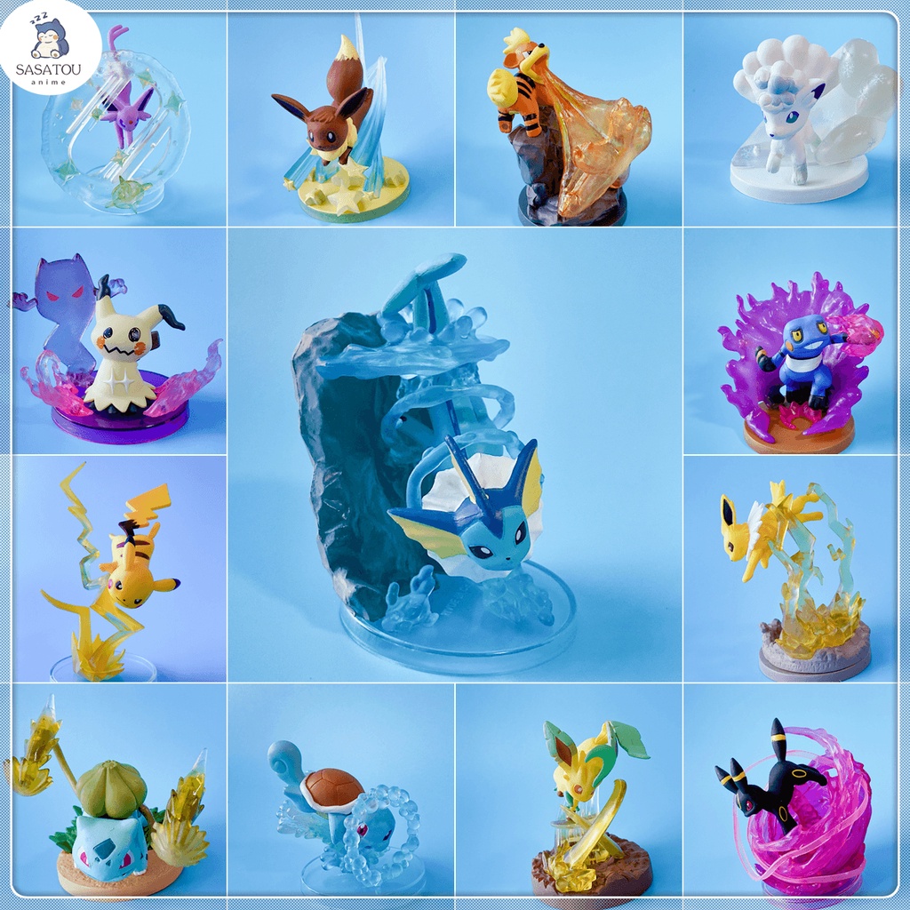 Pokemon figure Pikachu Eevee family Jolteon Vaporeon Charmander