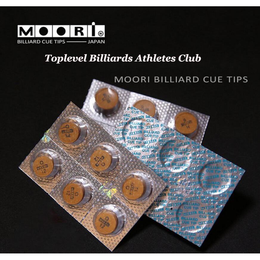 14MM MOORI Billiards cue tips 8layers pigskin leather S/M/H Moori cue