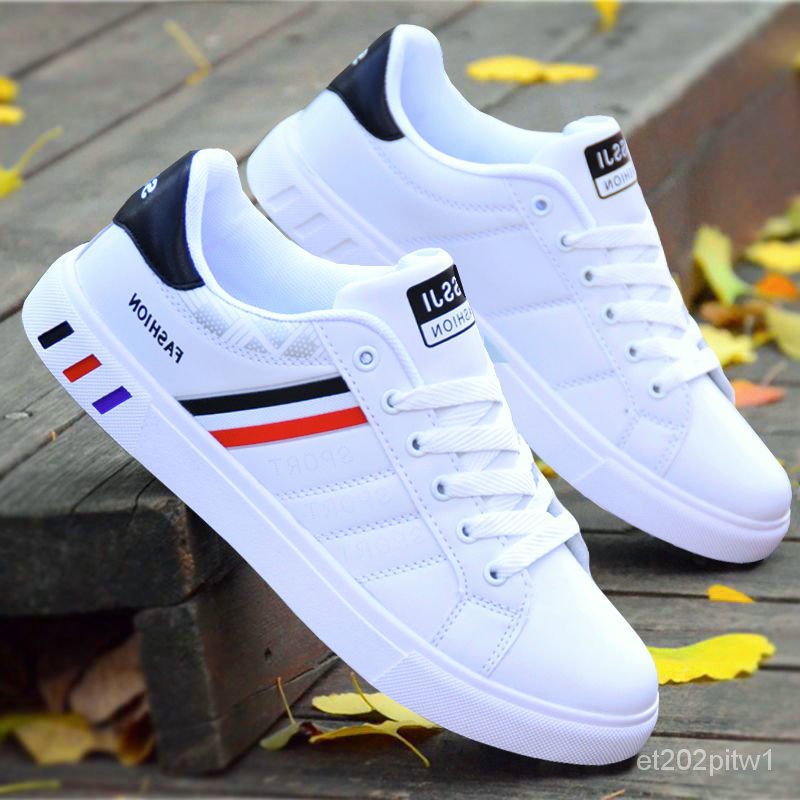 men shoes Korean fashion rubber sneakers Low cut white shoes for men