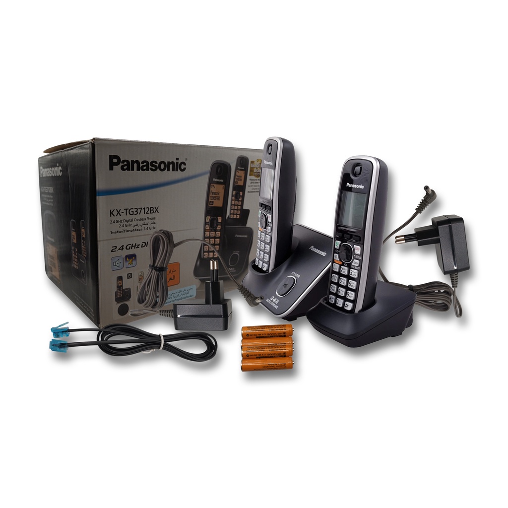 Panasonic Digital Cordless Phone KXTG3712BX (WallMountable Base and