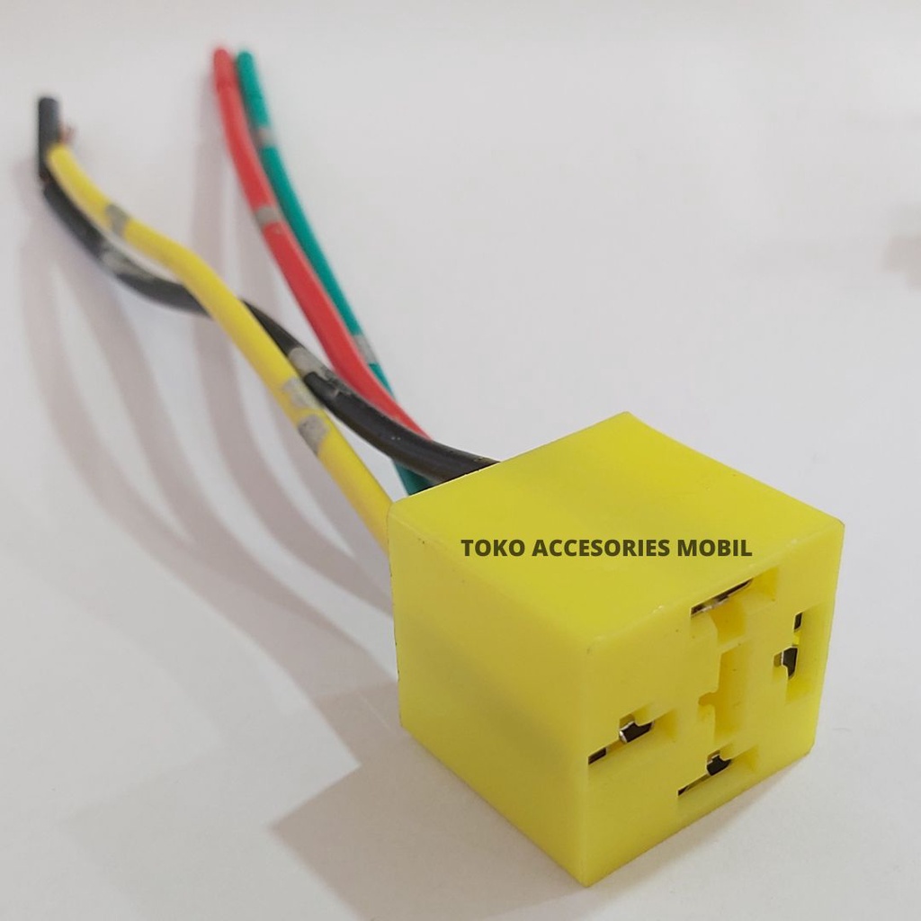 Yellow Relay Socket With Cable Yellow PVC Relay Socket+4kbl Copper
