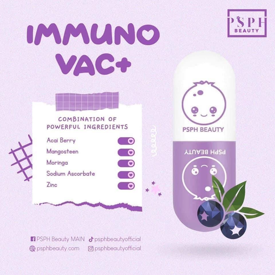 Immuno Vac+ Acai Berry by PSPH Beauty With PSPH with FDA APPROVED / Sodium Ascorbate / Zinc