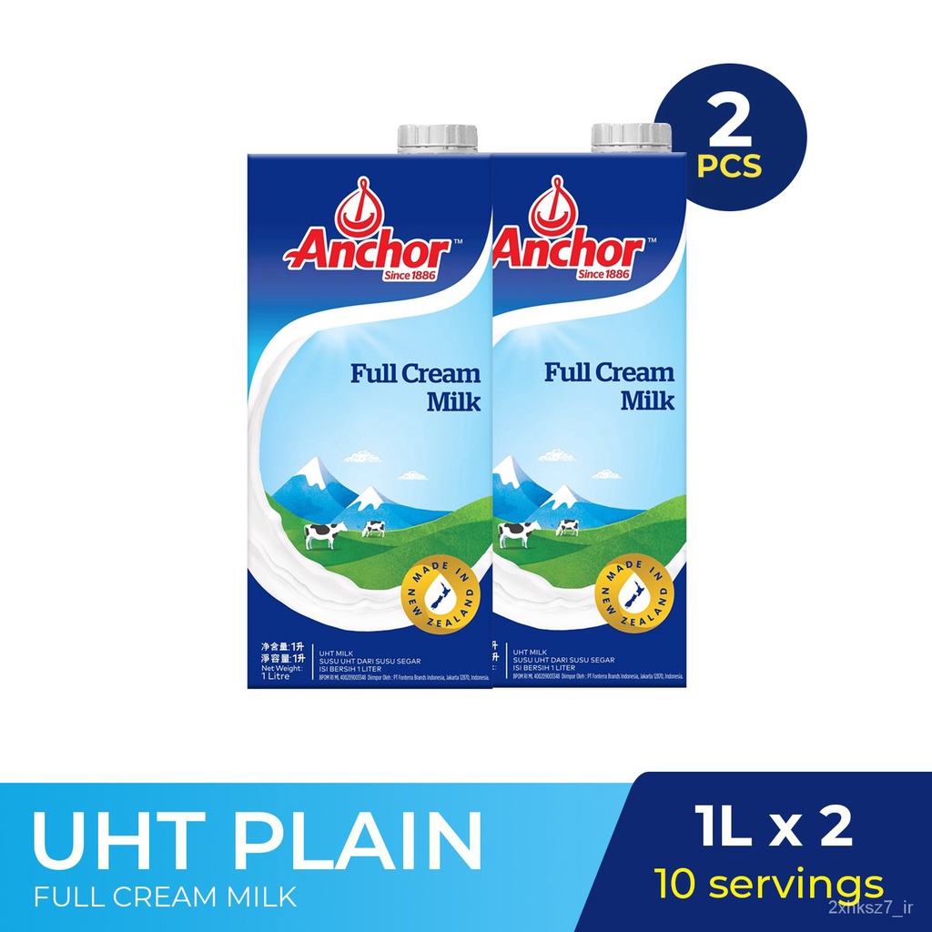 Anchor Full Cream Milk UHT Plain 1L x2 Shopee Philippines