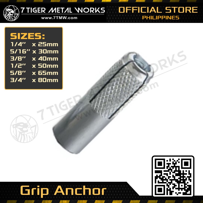 Drop In Anchor / Grip Anchor 1/4 to 3/4 inch / Expansion Bolt