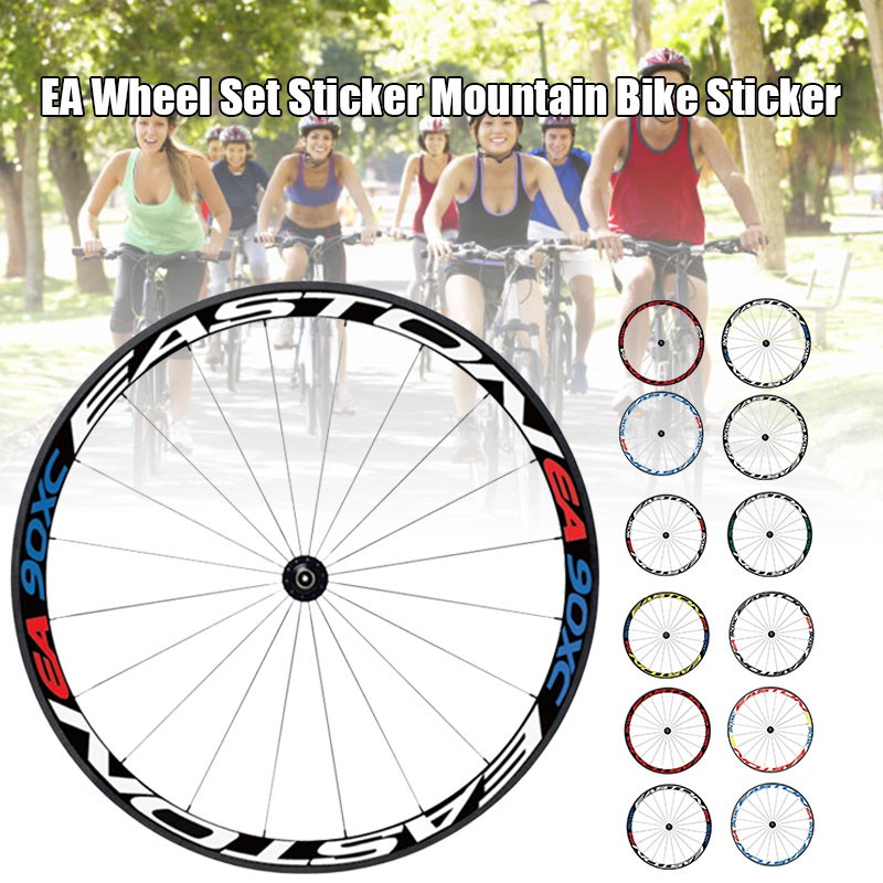 Wheel Stickers qswba 2Pcs EA Wheel Set Stickers Mountain Bike Wheel
