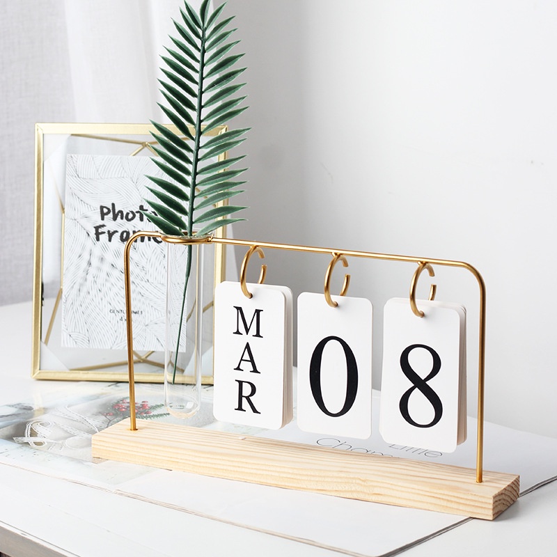 Simple Wooden Desk Calendar Office Nordic Creative Ins Style Desktop
