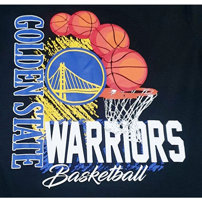NBA Black Basketball Large TShirt Golden State Warriors (GSW(06)
