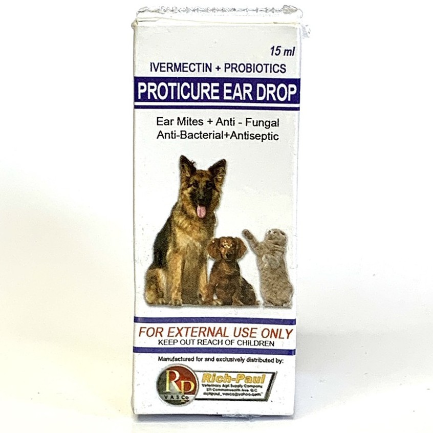 [FCR AGRIVET] Proticure Anti Ear Mites, Anti Fungal Antibiotic Ear
