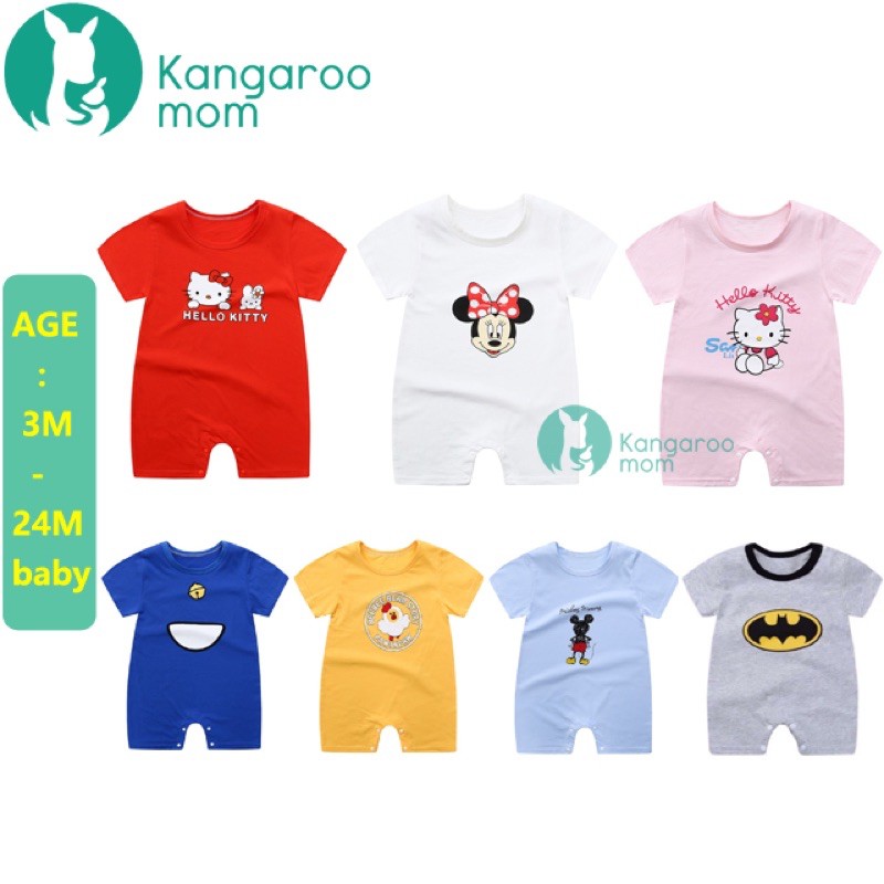 Kangaroomom Baby Cute Bodysuit Onesie Cotton Infant Jumper Baby Cloth suit5 Shopee Philippines