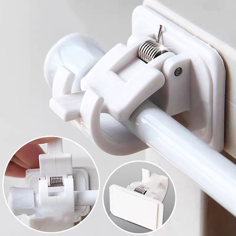 Hanging Rod Clip Wall Curtain Hanging Rod Clamp Hooks Shower Curtain