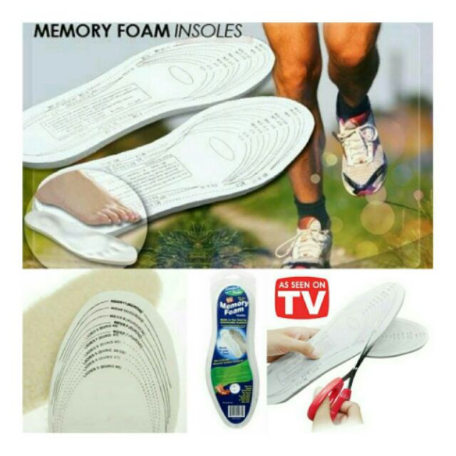 Memory Foam Insoles (As seen on TV) Shopee Philippines