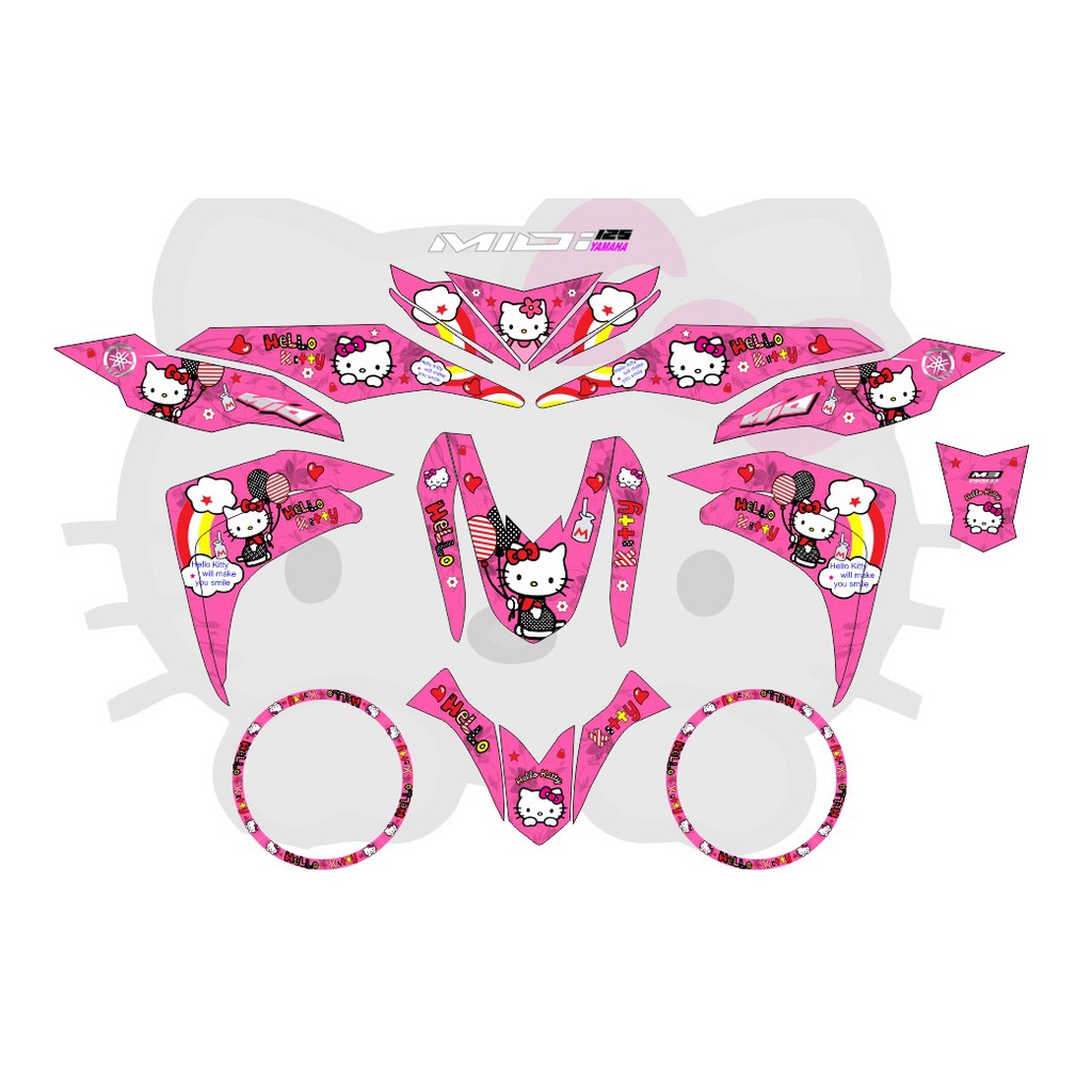 MIO I 125 DECAL KIT HELLO KITTY Shopee Philippines