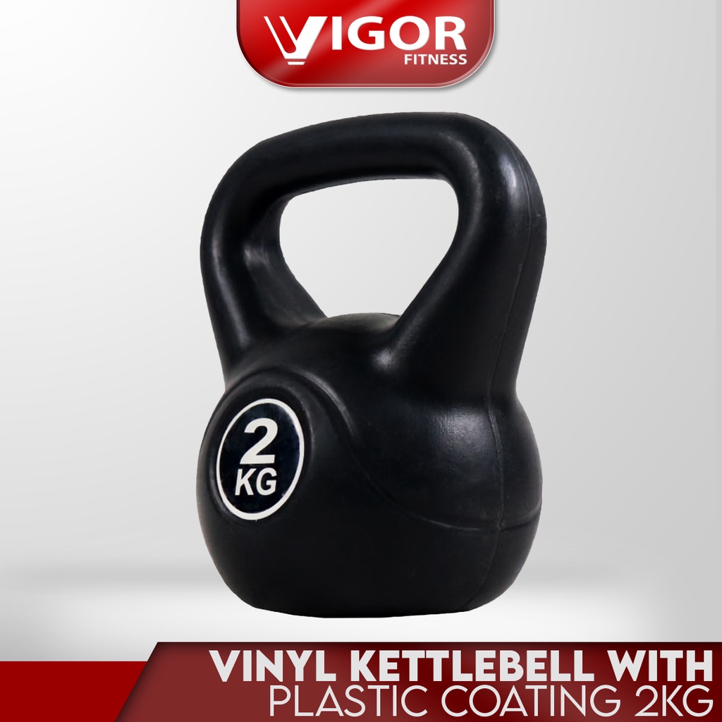 Vigor Fitness Vinyl Kettlebell With Plastic Coating (2kg) Shopee