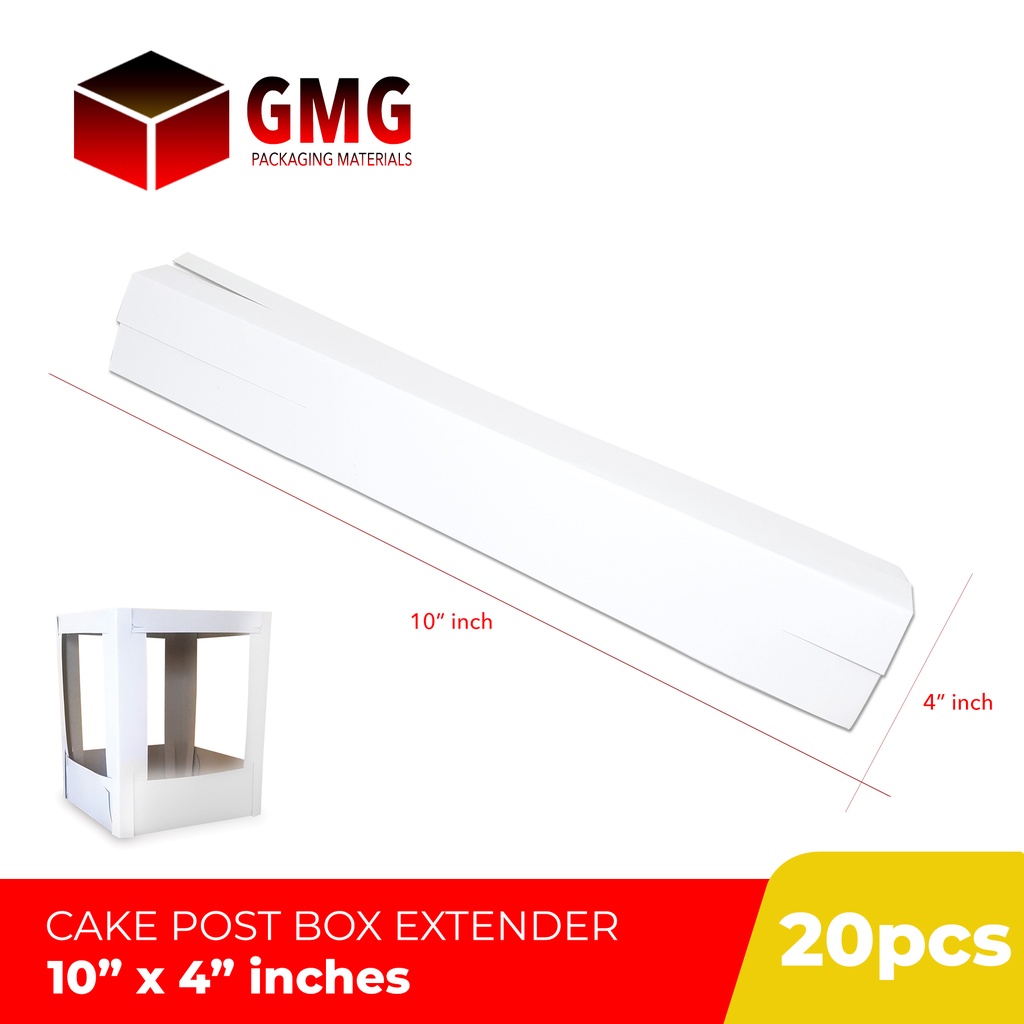 GMG Cake Post Box Extender 10 x 4 inches (20pcs) Shopee Philippines