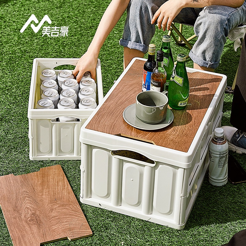 Camping storage box camping picnic storage box table outdoor car