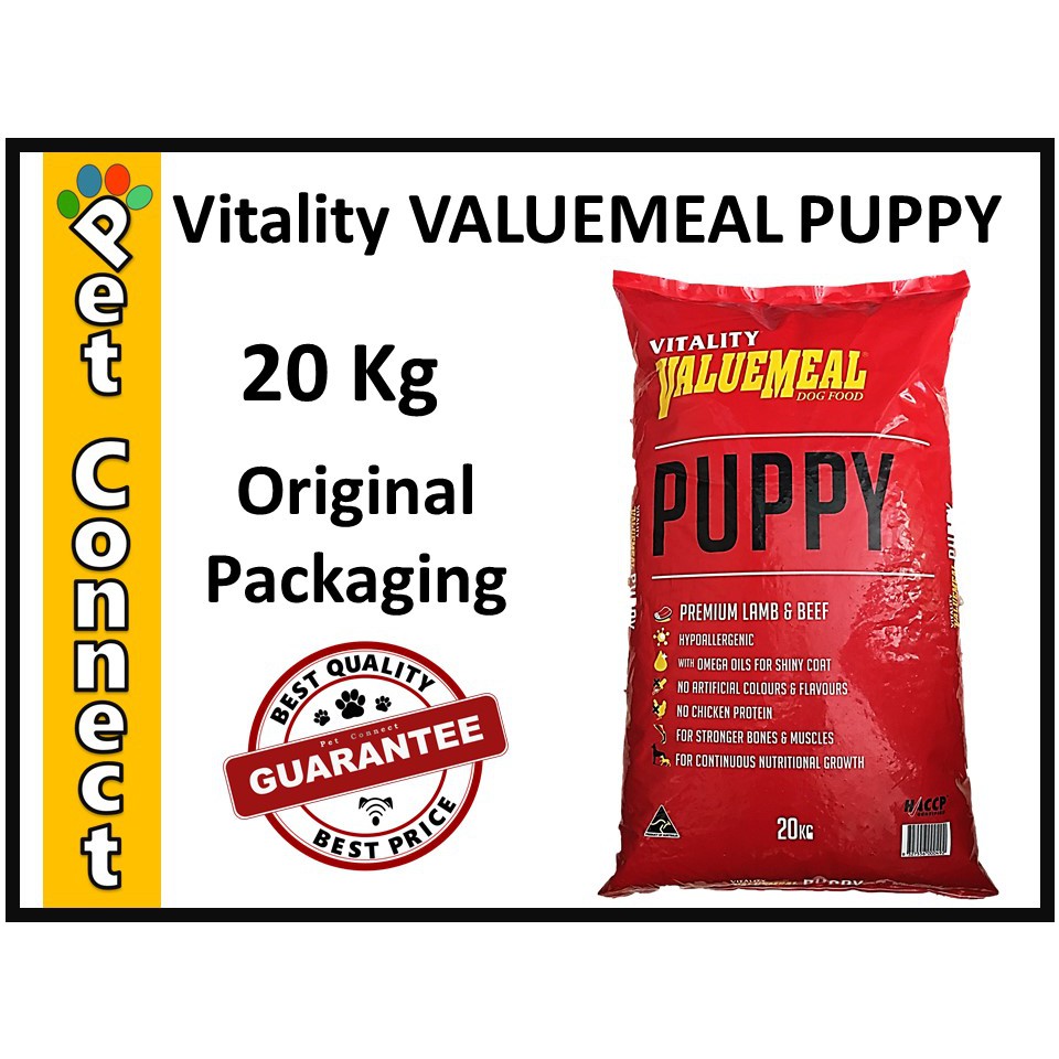 Vitality VALUEMEAL Puppy 20Kg ORIGINAL PACKAGING Hypoallergenic Lamb