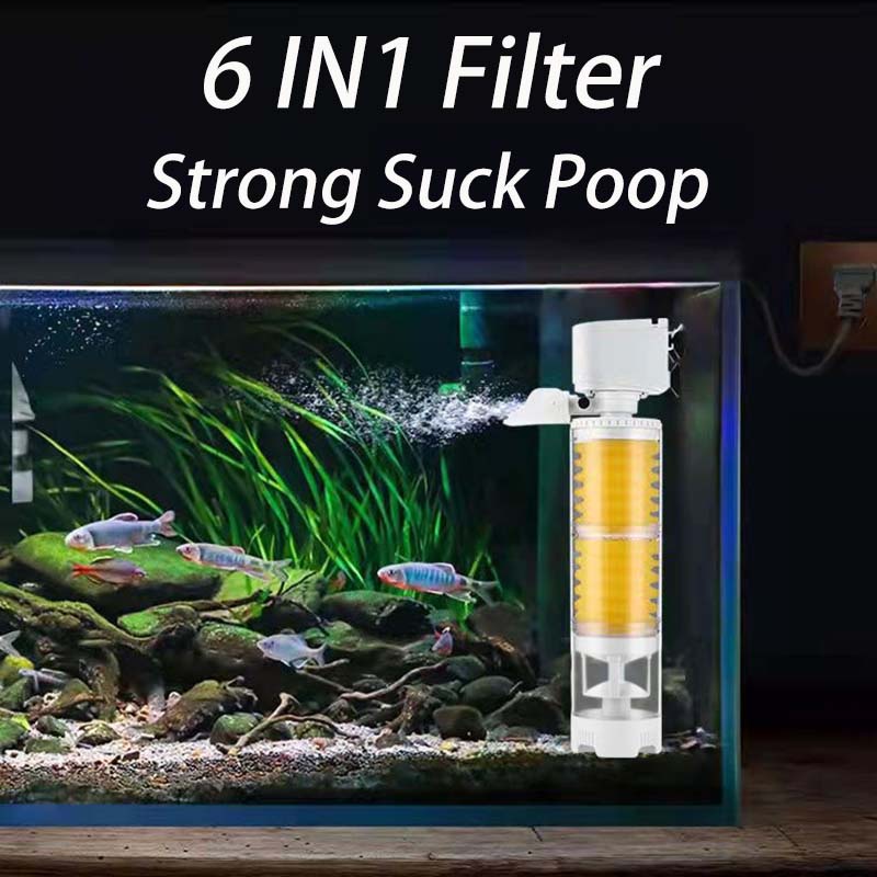 AQUARZOO 4/10/20W Aquarium Water Pump Internal Filter Oxygen Pump