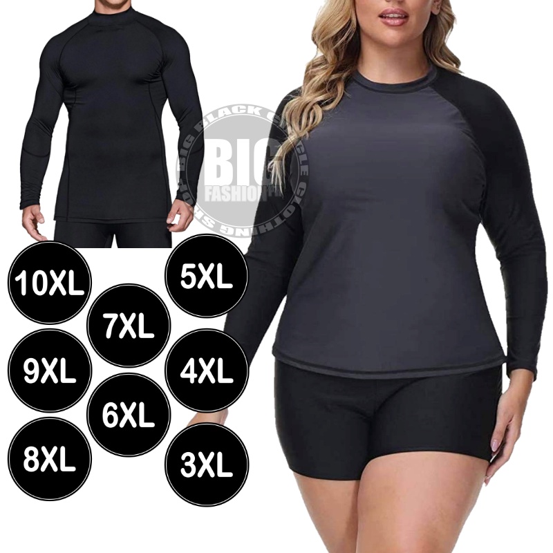 Plus Size Rash Guard & Shorts Set Unisex Shopee Philippines
