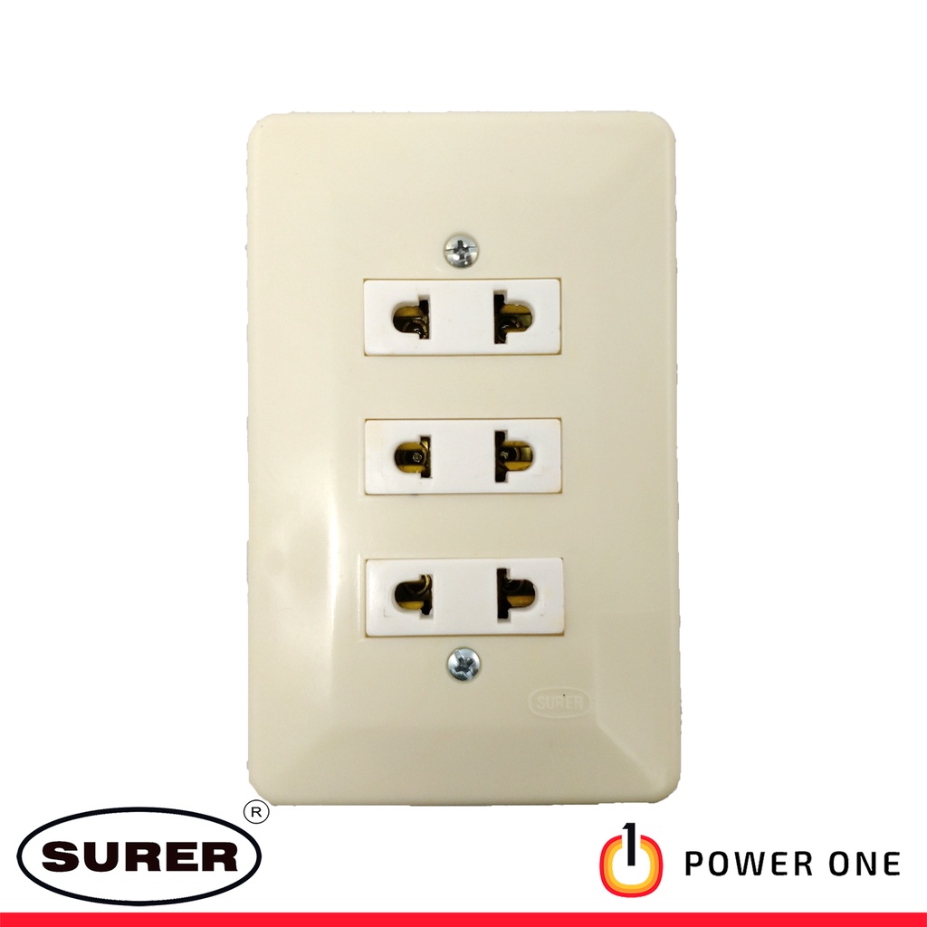 Surer 131243 Gang Convenience Outlet, Flush Type [DIY Series