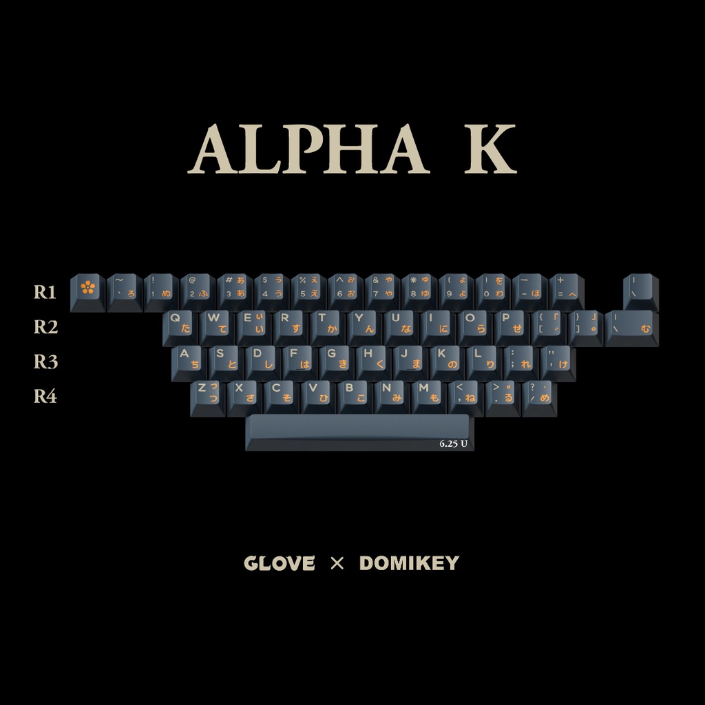 DOMIKEY X GLOVE LINK FIRE CHERRY PROFILE KEYCAPS NOVELTY ABS DOUBLESHOT