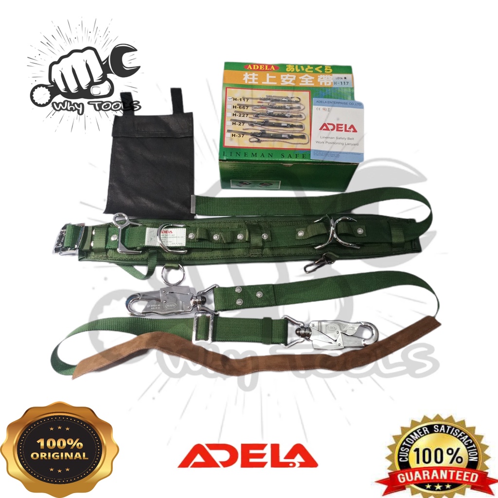 ORIGINAL ADELA H117 Lineman Climbing Waist Position Safety Belt Fall