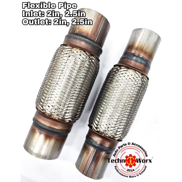 Flexipipe 12in Stainless Flexible Braid Pipe Exhaust Car Pipe muffler