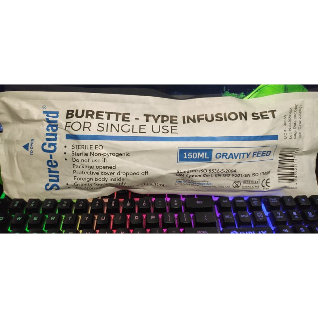 Soluset 150ml/Burette Type Infusion Set Shopee Philippines