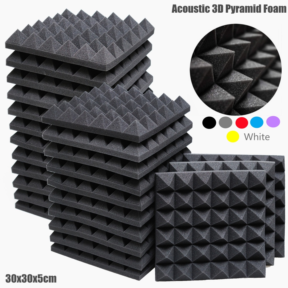 6/12 Pieces Various Size Studio Soundproof Foam Board Soundproofing
