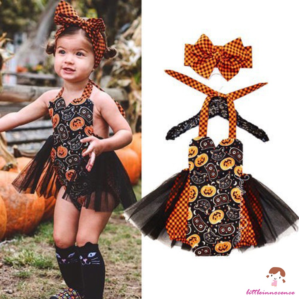 INNOCENCEKid Baby Girl Halloween Costume Romper Bodysuit Tulle
