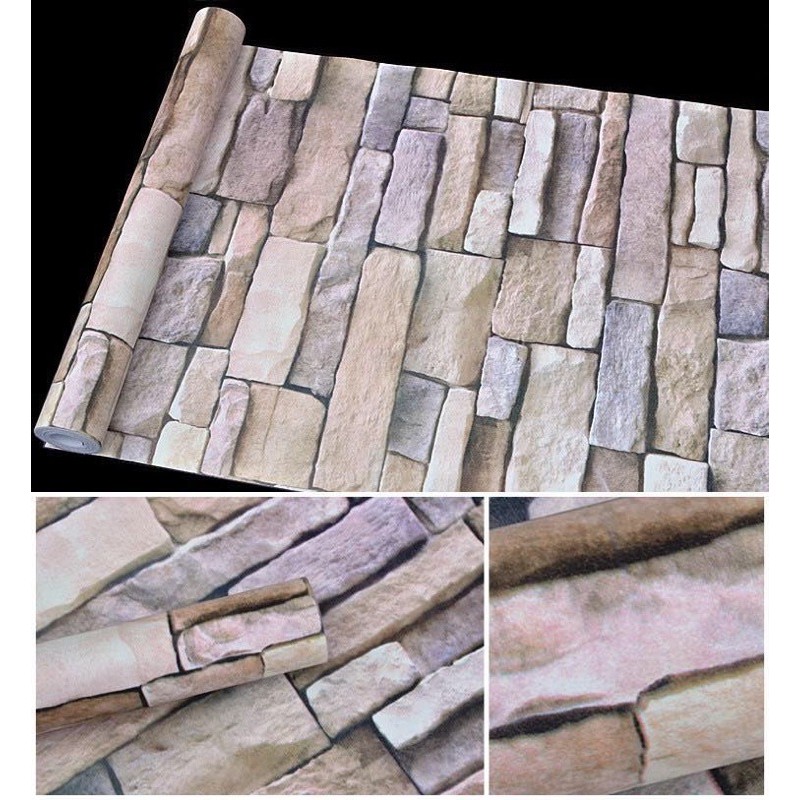 10m pvc 3D bricks self adhesives tape wallpaper 4050b Shopee Philippines