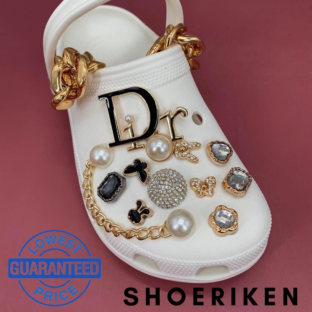 Crocss Jibbitz charm GOLD SWAROVSKI GEMS for adults and kids for all