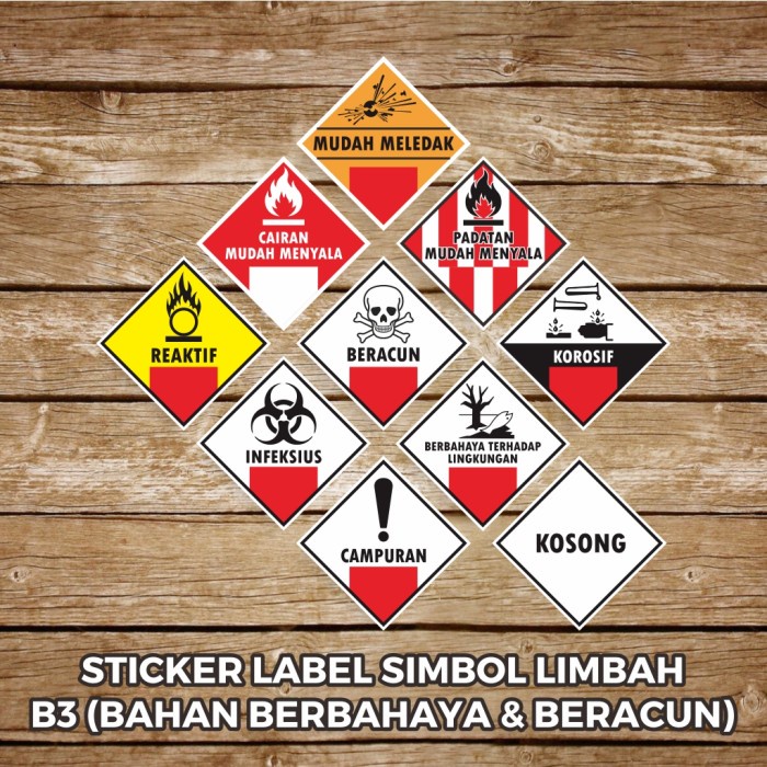 Label Sticker Symbol Waste B3 Vinyl Sticker Harmful And Toxic Materials