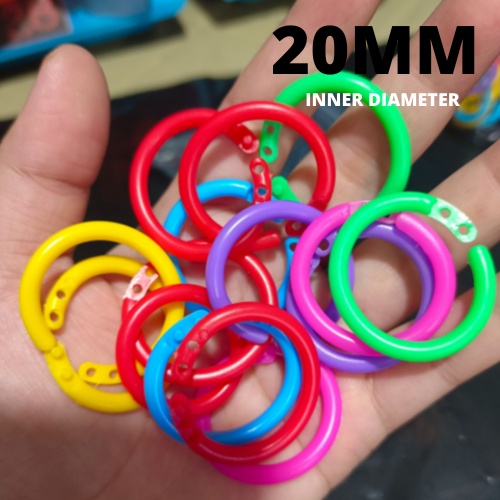 20mm Plastic Loose Leaf Rings Single Color 30pcs Shopee Philippines