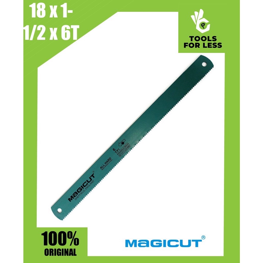 Magicut 18 x 11/2 x 6T All Hard High Speed Steel Power Hacksaw Blade Made in England Shopee