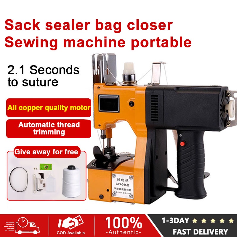[Hot sale + spot] sack sealer bag closer sewing machine portable sack