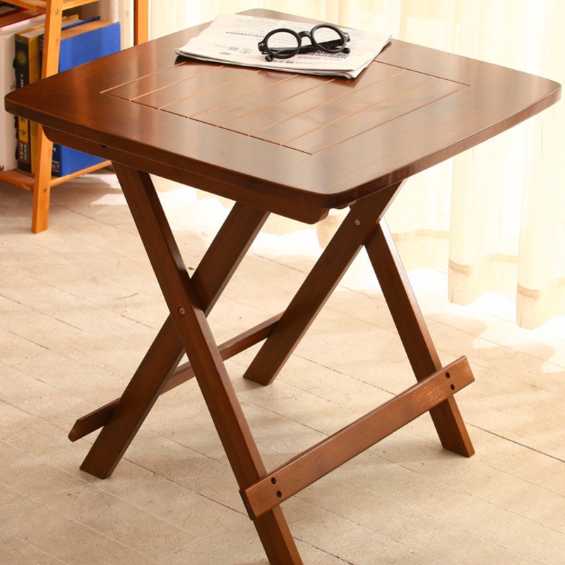 AUSITUR Portable Folding Table Solid Wood Folding Dining Table Simple