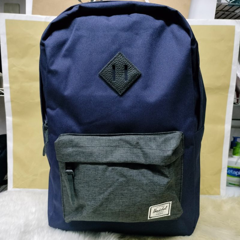 HERSCHEL HERITAGE BACKPACK IN PEACOAT/BLACK Shopee Philippines