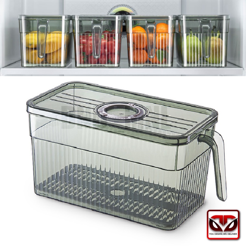 D&D 1PC Refrigerator Food Grade Storage Box with Top LiD Shopee