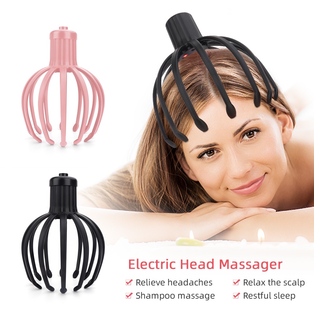 Electric Octopus Head Massager Vibration Headache Relieve Acupoints