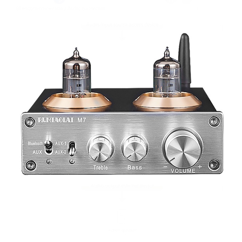 Amplificador Bluetooth Audio Preamplifier 6J1 Tube Amp HiFi Fever